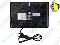 Видеомонитор домофона цветной с сенсорными кнопками HDcom S-711-IP - задняя панель монитора